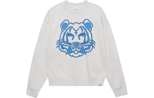 KENZO Sweatshirts Men's White Crew Neck Moderate