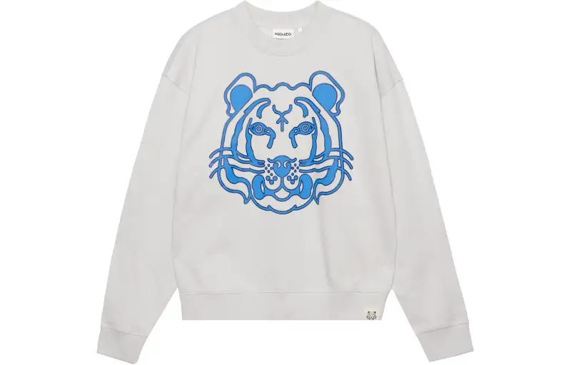 KENZO Sweatshirts Men's White Crew Neck Moderate