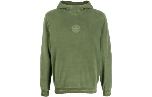 STONE ISLAND Sweatshirts Men's Army Green Hooded Moderate