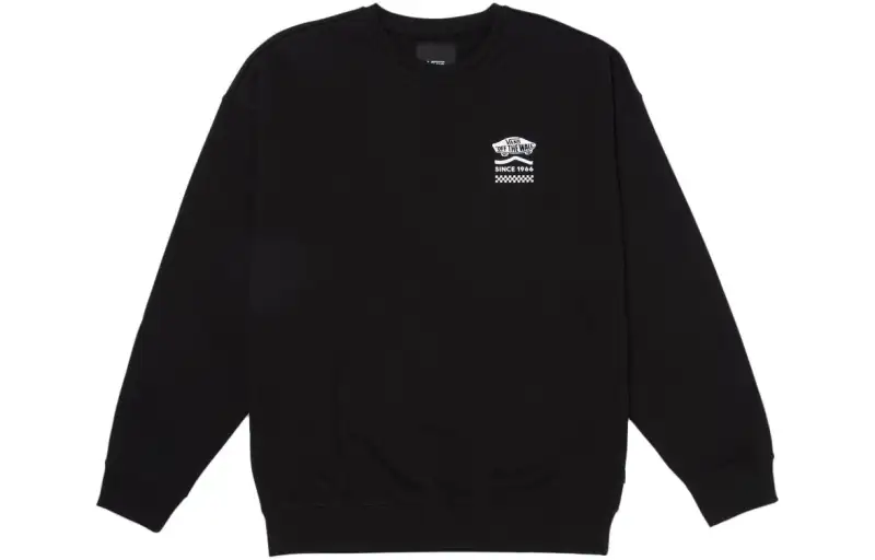 Vans Sweatshirts Men's Black Crew Neck Moderate Regular