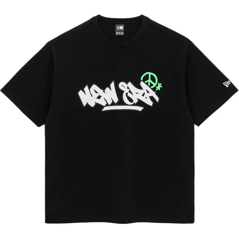 New Era T-Shirts Unisex Black Crew Neck