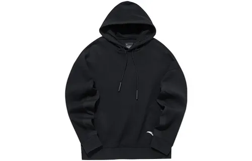 ANTA Sweatshirts Men's Black Hooded Moderate Regular