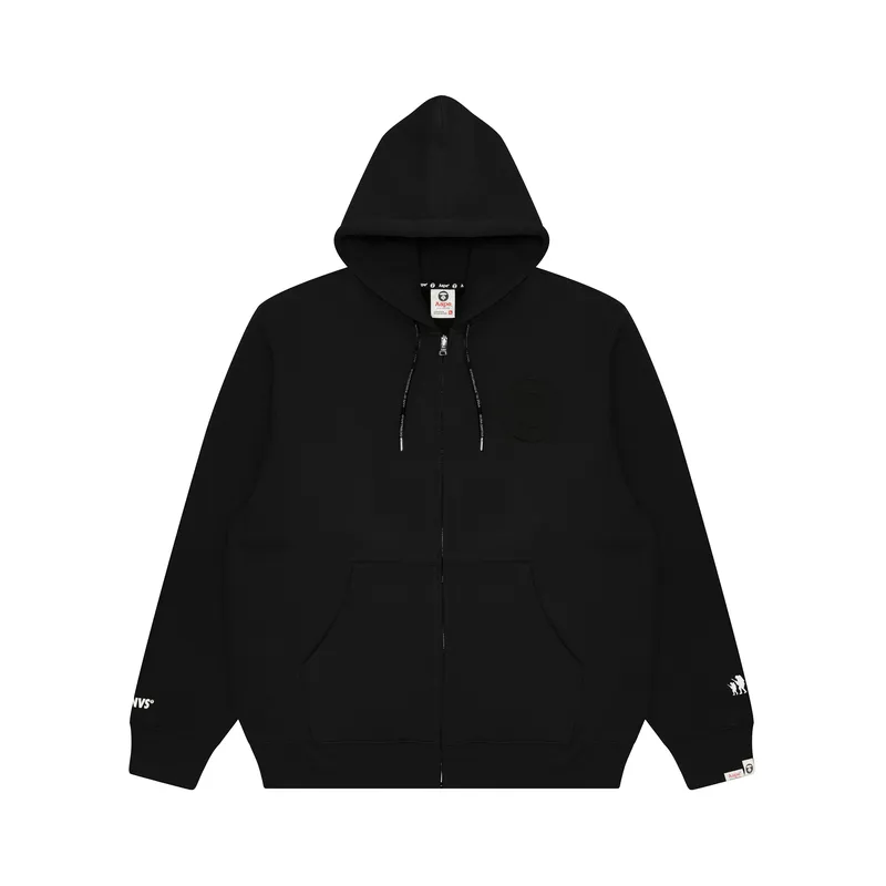 Aape By *A Bathing APE® Logo embossed Zip up Hoodie