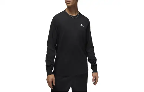 Jordan Jumpman Air Sweatshirts Men's Black Crew Neck Moderate Regular