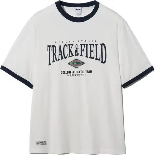 FILA T Shirts Unisex White Crew Neck