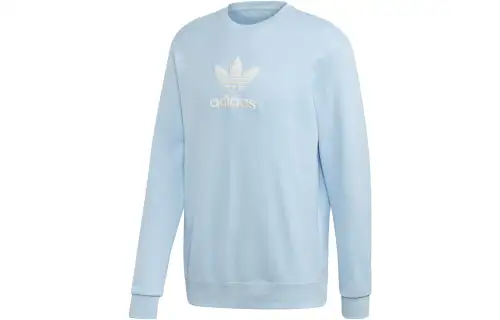 Adidas Originals Sweatshirts Men's Light Blue Crew Neck Moderate Regular