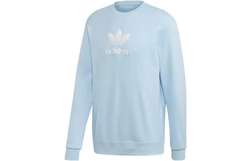 Adidas Originals Sweatshirts Men's Light Blue Crew Neck Moderate Regular