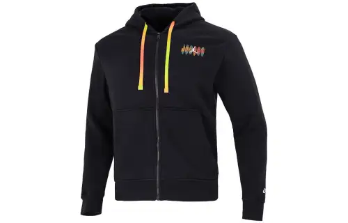 Jordan Sweatshirts Men's Black Hooded Moderate Cardigan