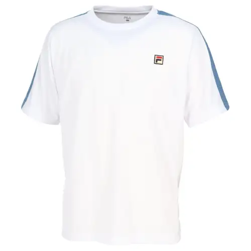 FILA T Shirts Men's White Crew Neck Moderate Straight Fit