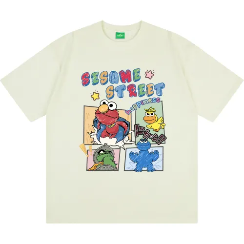 SESAME STREET T Shirts Unisex Crew Neck Moderate