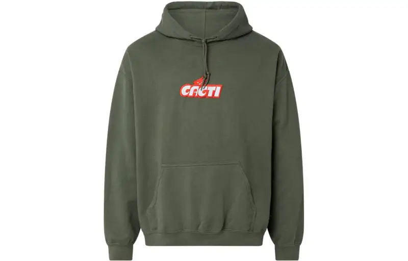 Travis Scott Sweatshirts Men's Green Hooded Moderate Regular