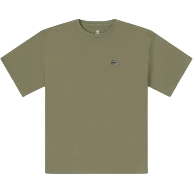 Converse T-Shirts Unisex Green Crew Neck Moderate Heavyweight