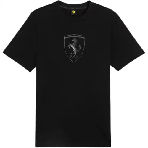PUMA Scuderia Ferrari RaceTONAL Shield Tee T Shirt Men's Black