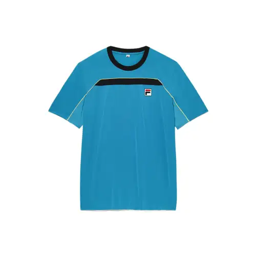 FILA T Shirt Men's Hawaii Ocean Blue/Black/Lime Sorbet