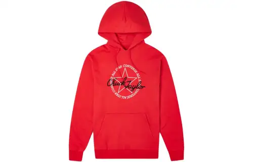 Converse Sweatshirts Men's Red Hooded Moderate Regular