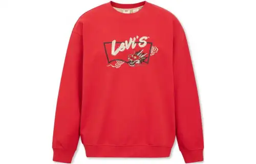 Levis Sweatshirts Men's Red Crew Neck Moderate Other