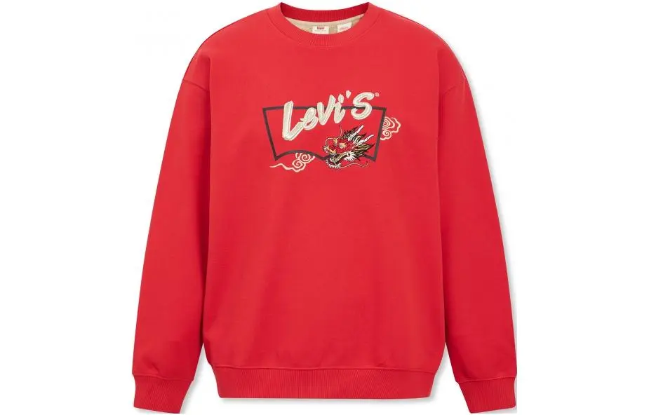 Levi's Sweatshirts Men's Red Crew Neck Moderate Other