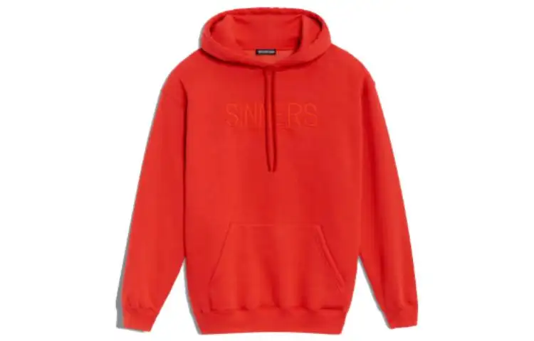 Balenciaga Sweatshirts Men's Red Hooded Moderate