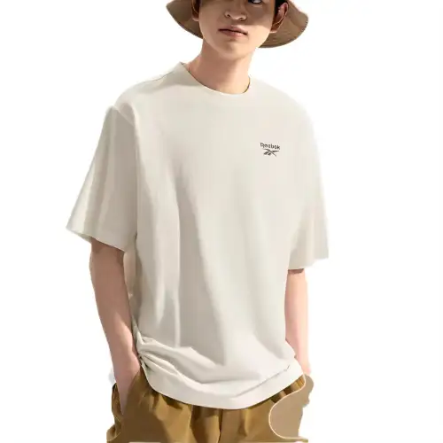 Reebok T Shirt Unisex Raw White