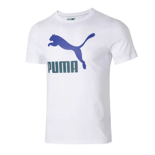 PUMA T Shirts Men's White Crew Neck Moderate