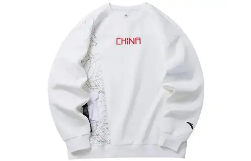 ANTA Life Collection Sweatshirts Men's White Crew Neck Moderate