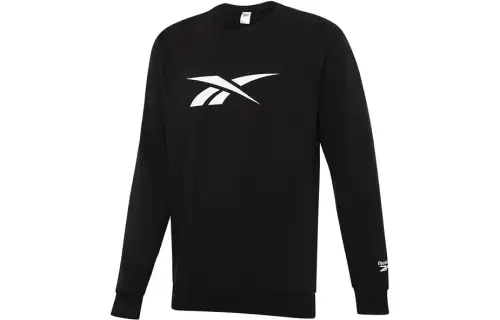 Reebok Sweatshirts Unisex Black Crew Neck Moderate Regular