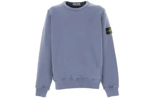 STONE ISLAND Sweatshirts Men's Blue Crew Neck Moderate Regular