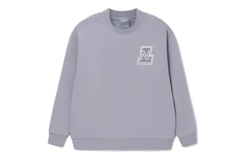 Li Ning Sports Fashion Collection Sweatshirts Unisex Gray Crew Neck Thickened Other