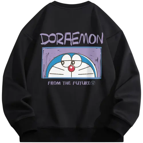 Doraemon Sweatshirts Unisex Crew Neck Moderate Regular