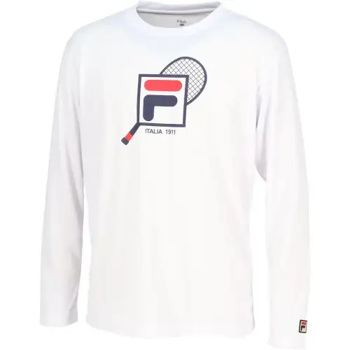 FILA T Shirts Men's White Crew Neck Moderate Straight Fit