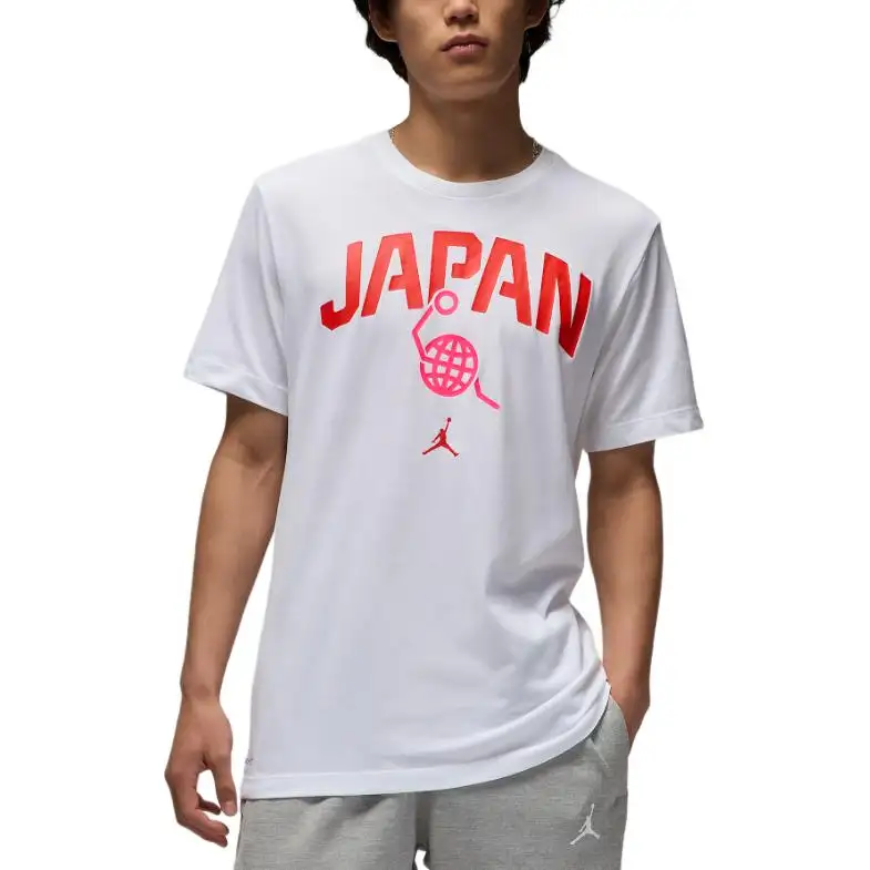 Jordan T Shirts Men's White Crew Neck Moderate