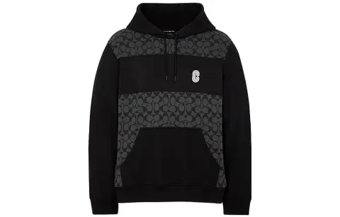 COACH Men Outlet Signature Hoodie Black