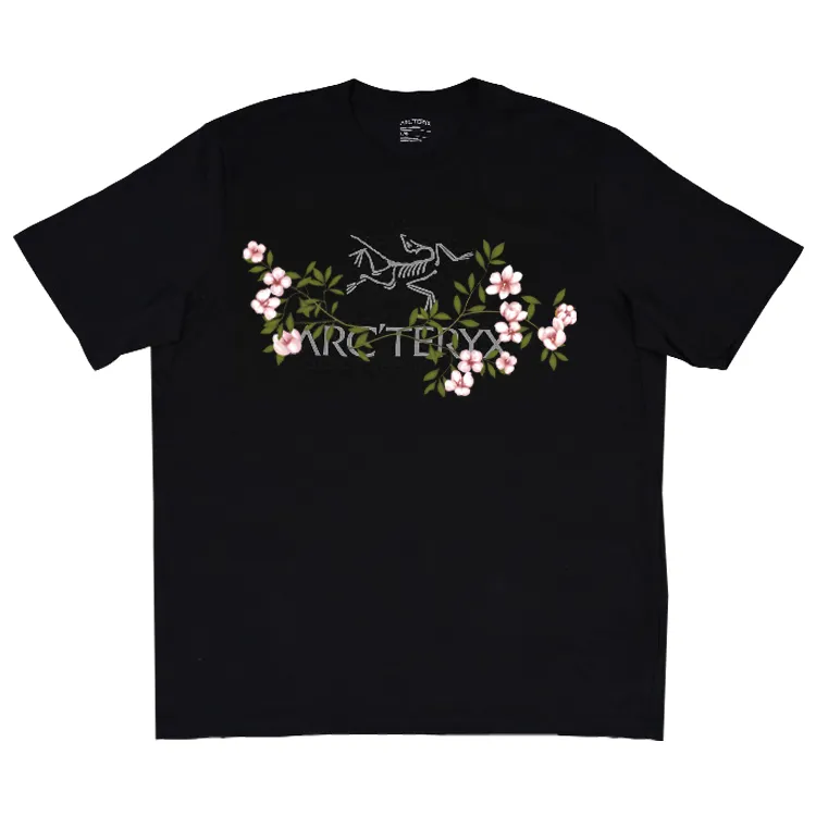 Arcteryx T-Shirts Men's Black/Black Crew Neck Moderate Straight Fit