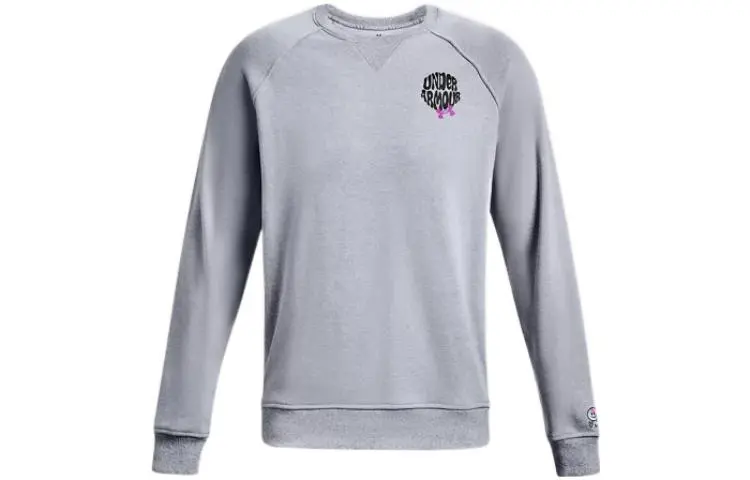 Under Armour Sweatshirts Men's Gray Crew Neck Moderate Straight Fit