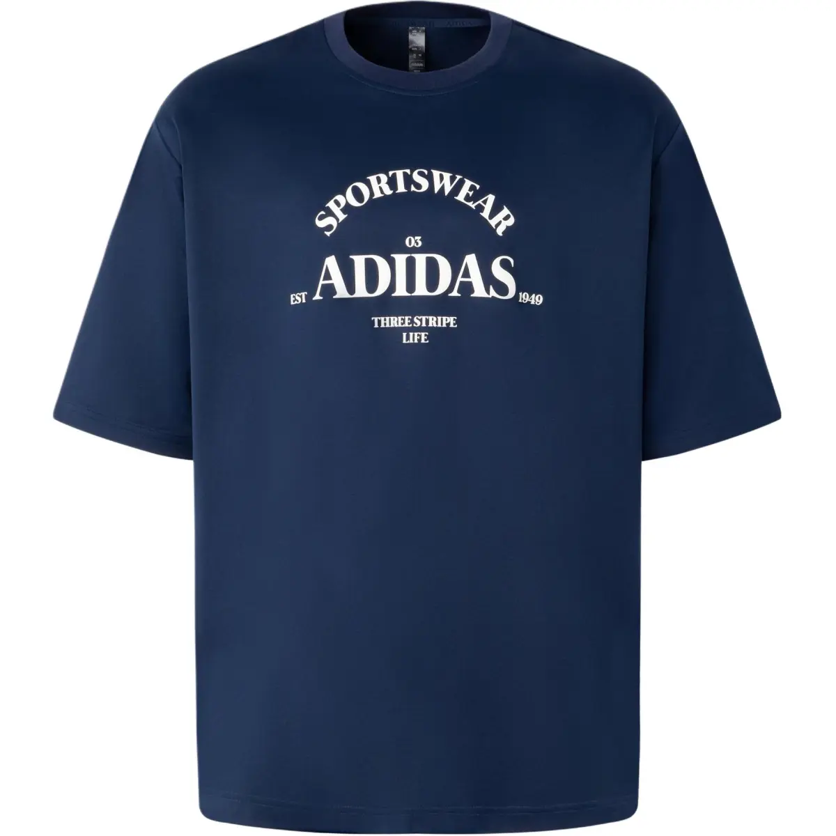 Adidas T Shirt Men's College Navy/Jade White