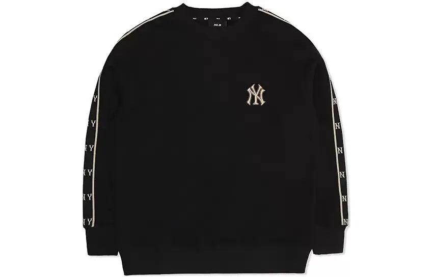 MLB Sweatshirts Unisex Black Crew Neck Moderate