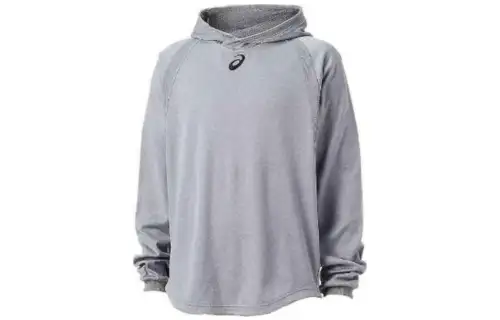 ASICS Sweatshirts Men's Gray Hooded Moderate Other