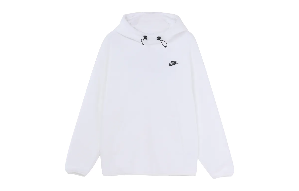 Nike Sportswear Essentials Sweatshirts Men's White Hooded Thickened Regular