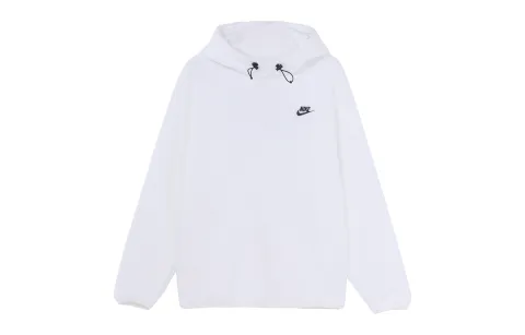 Nike Sportswear Essentials Sweatshirts Men's White Hooded Thickened Regular