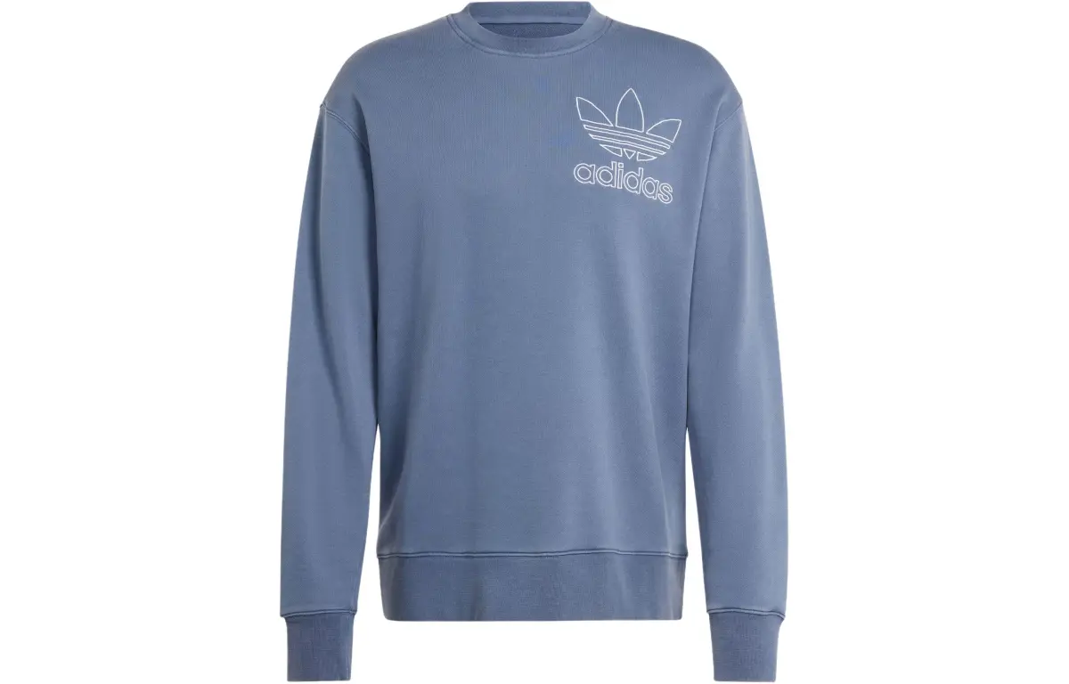 Adidas Originals Adicolor Outline Crewneck Sweatshirt Men's Gray Blue