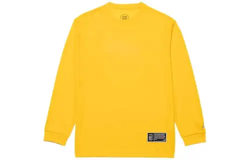 ASICS Sweatshirts Unisex Yellow Crew Neck Moderate Regular