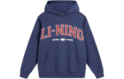 Li Ning Weekend Youth Sweatshirt Unisex Dark Ship Blue