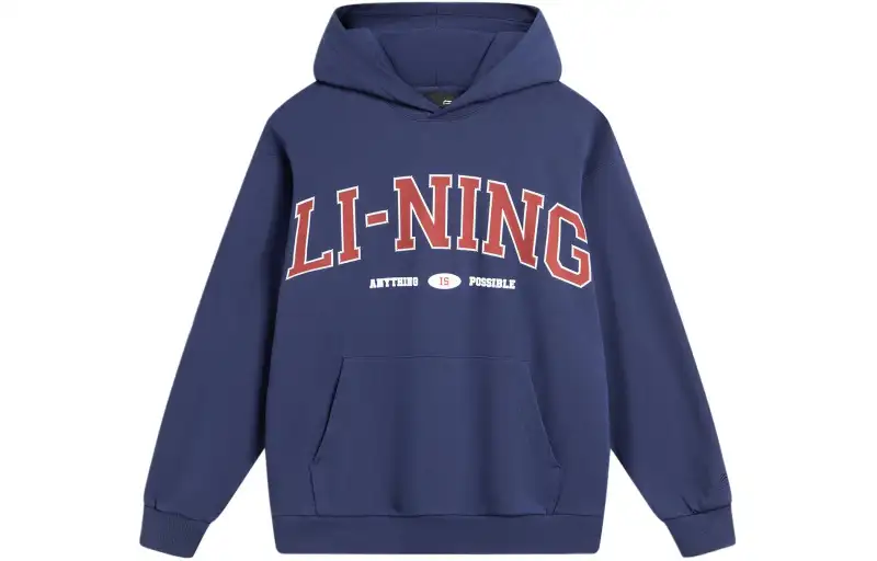 Li Ning Weekend Youth Sweatshirt Unisex Dark Ship Blue