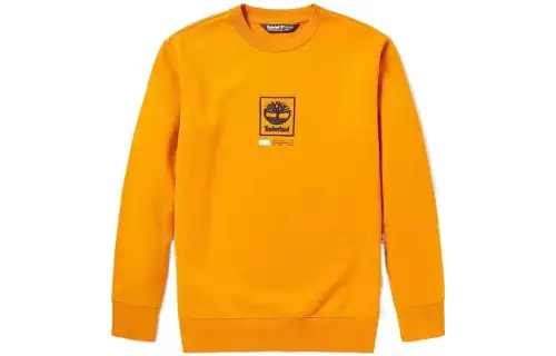Timberland Sweatshirts Men's Orange Crew Neck Moderate