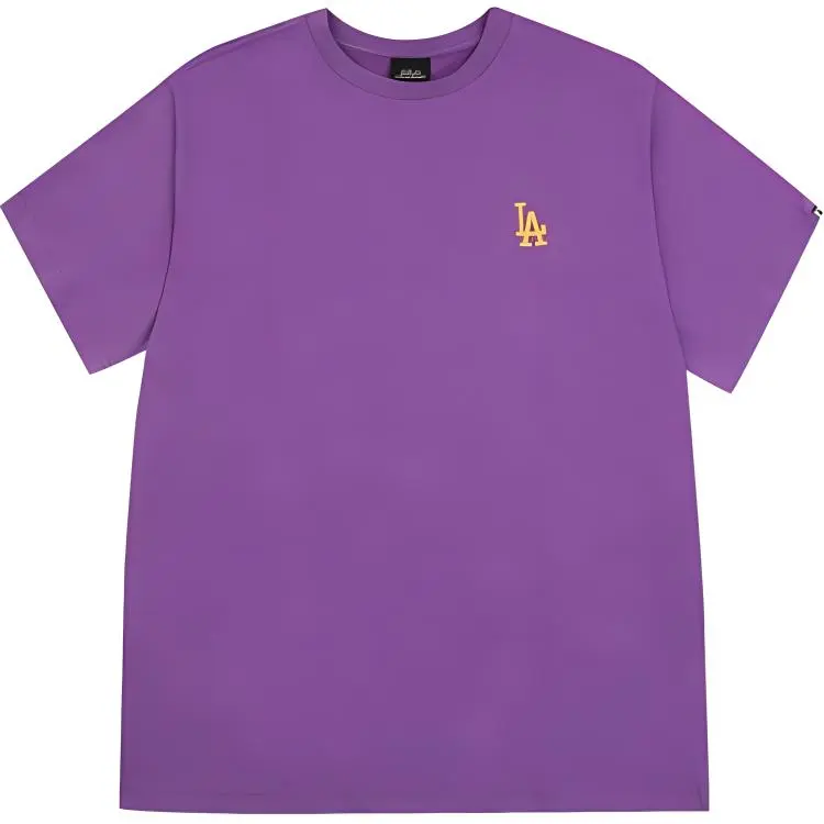 MLB T-Shirts Unisex Violet Crew Neck Moderate