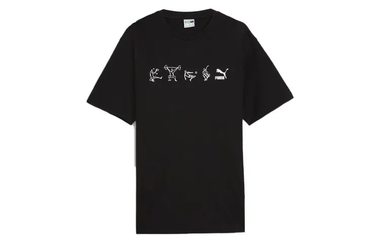 PUMA GRAPHICS Athletes T Shirt Unisex Black