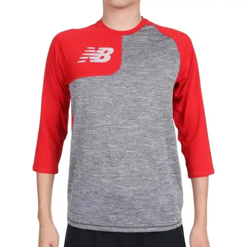 New Balance T Shirts Men's Gray Crew Neck Moderate Other