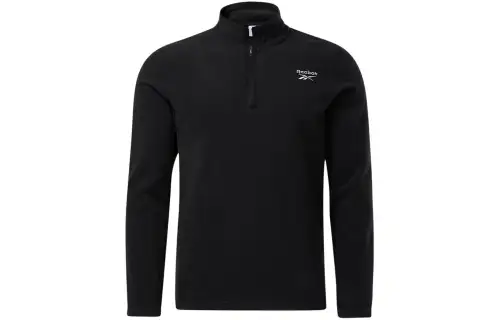 Reebok Sweatshirts Men's Black Stand Collar Moderate Regular