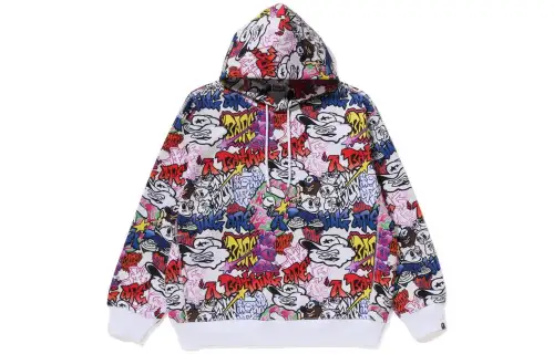 Bape Graffiti Pattern Pullover Hoodie