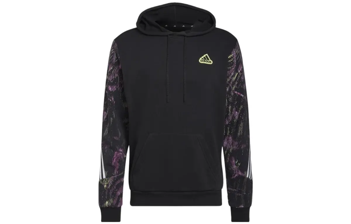 Adidas Sweatshirts Unisex Black Hooded Moderate Regular